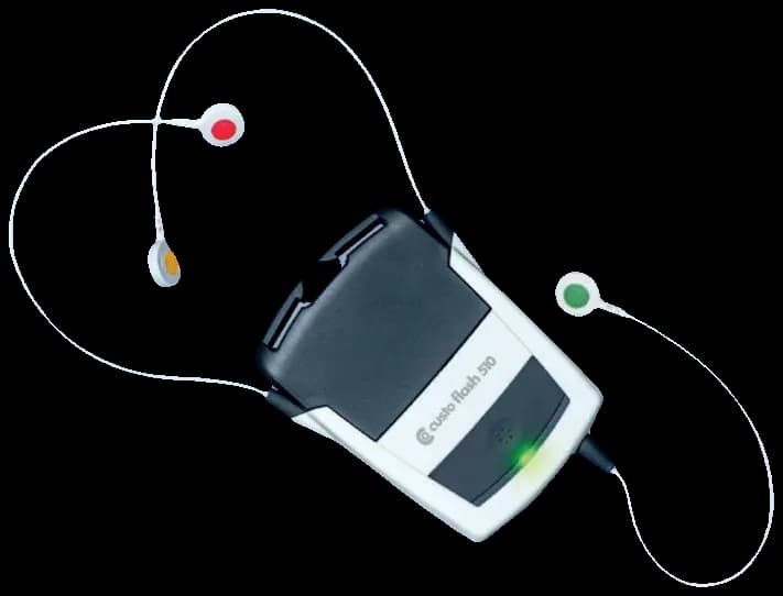 Enregistreur Holter ECG custo flash 510V et ses câbles d’électrodes