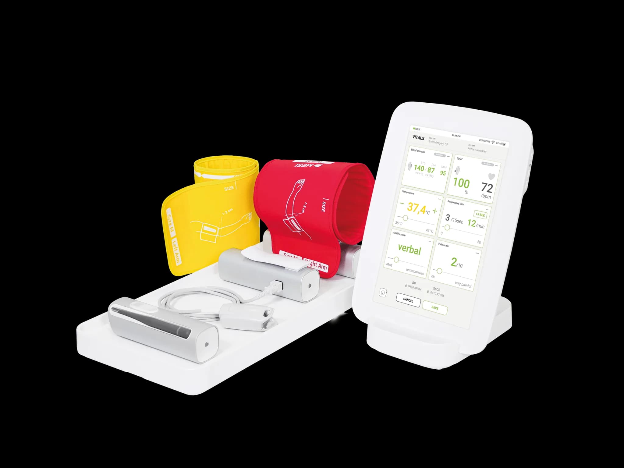 Système de mesure des constantes vitales MESI mTABLET Vitals