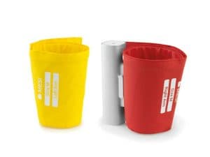 Brassards jaune et rouge avec module sans fil pour le tensiomètre MESI mTABLET BP