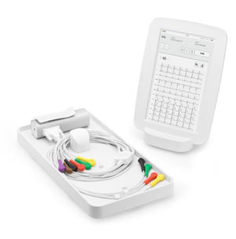 Électrocardiographe MESI mTABLET ECG avec tablette, câble patient et électrodes