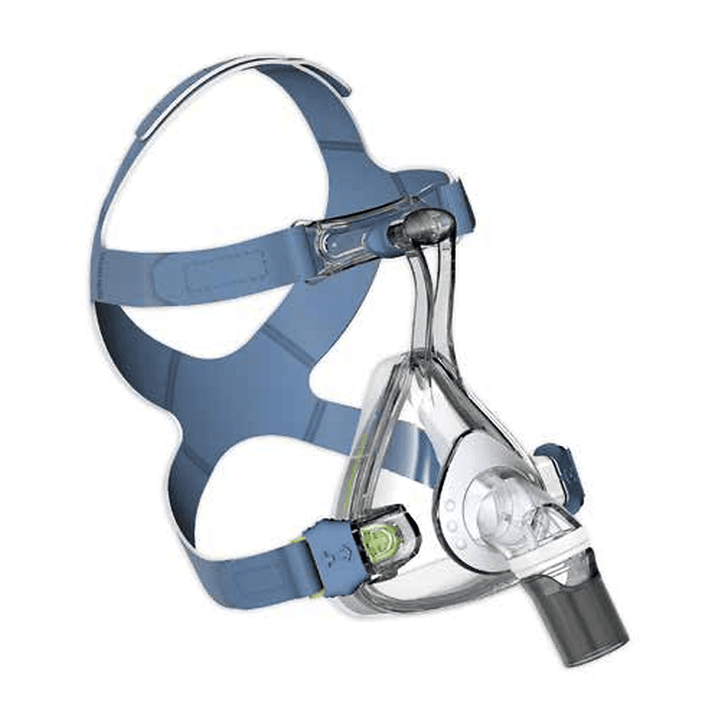 Masque CPAP bucco-nasal JOYCEeasy next Full Face : vue principale du dispositif et de ses principaux composants visibles