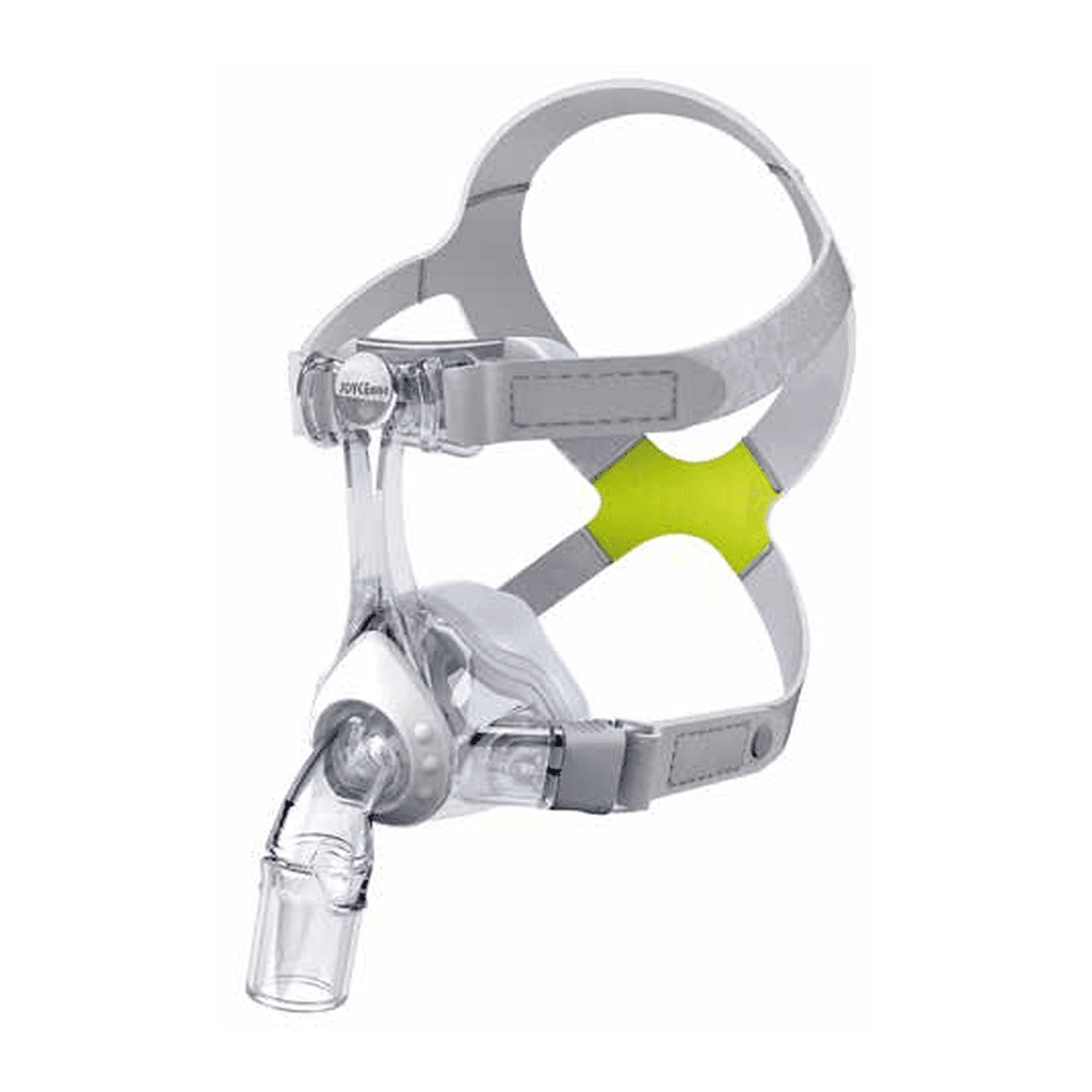 Masque CPAP nasal JOYCEone : vue principale du dispositif et de ses principaux composants visibles