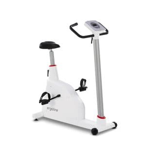 Ergomètre vélo Ergoselect 1 : vue principale montrant la structure, les appuis et les possibilités de réglage de l’ergomètre