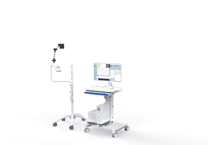 Système EEG TruScan : console et accessoires du système de neurodiagnostic avec poste informatique et modules d’acquisition