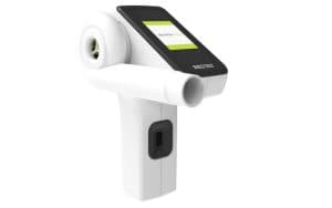 Mini-oscillomètre Resmon First : oscillomètre respiratoire avec écran tactile et embout patient