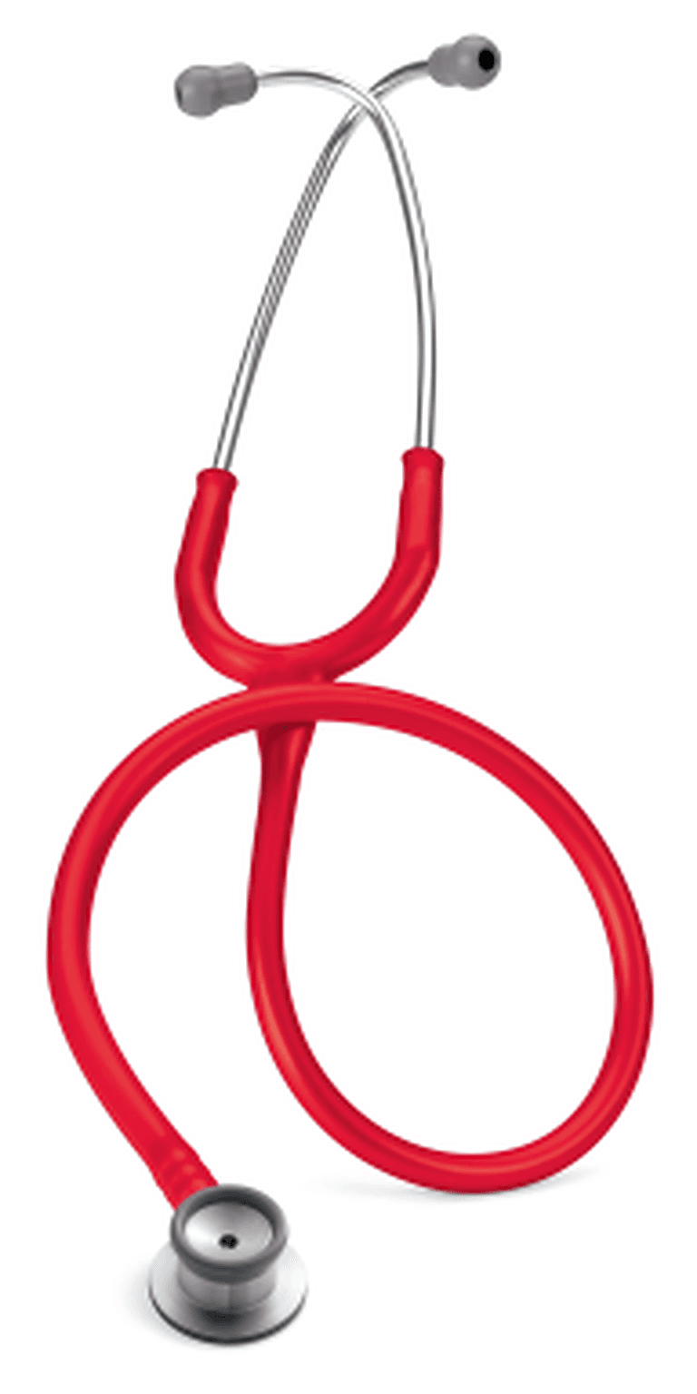 Stéthoscope Littmann Classic II Nouveau-né : vue de face avec tubulure et finition de pavillon correspondant à cette variante