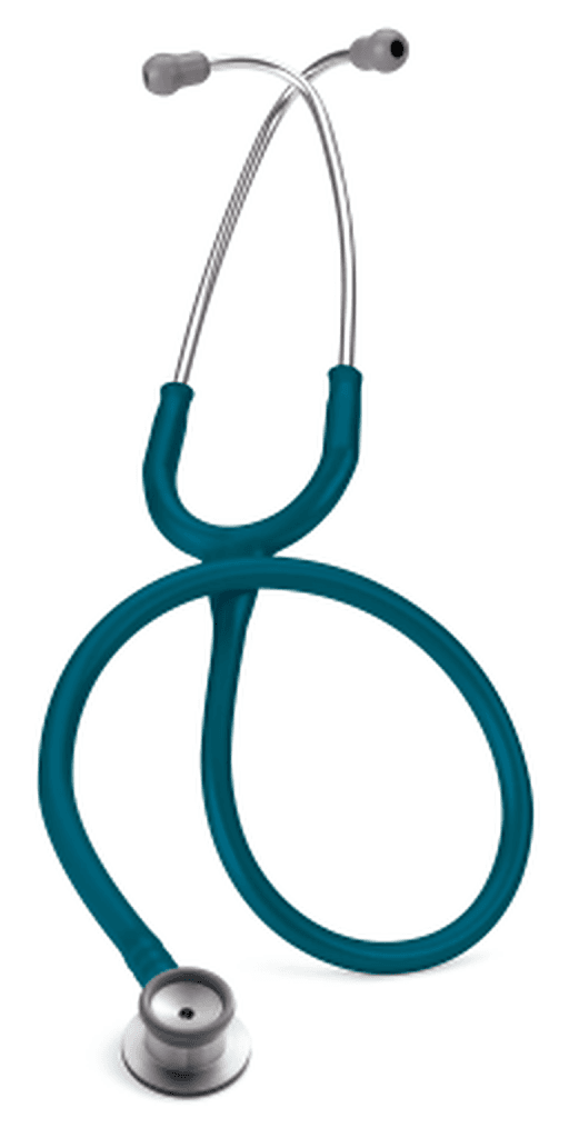 Stéthoscope Littmann Classic II Nouveau-né : vue de face avec tubulure et finition de pavillon correspondant à cette variante