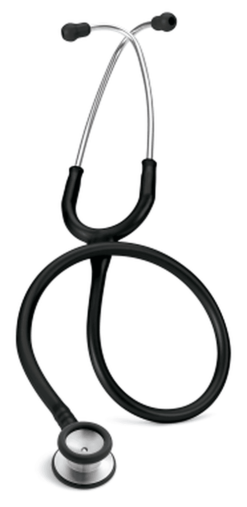 Stéthoscope Littmann Classic II Pédiatrique : vue de face avec tubulure et finition de pavillon correspondant à cette variante