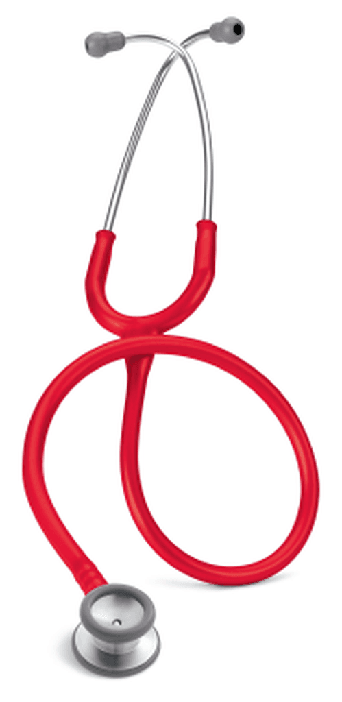 Stéthoscope Littmann Classic II Pédiatrique : vue de face avec tubulure et finition de pavillon correspondant à cette variante
