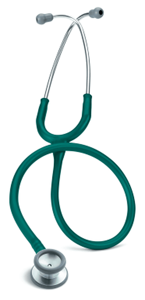 Stéthoscope Littmann Classic II Pédiatrique : vue de face avec tubulure et finition de pavillon correspondant à cette variante
