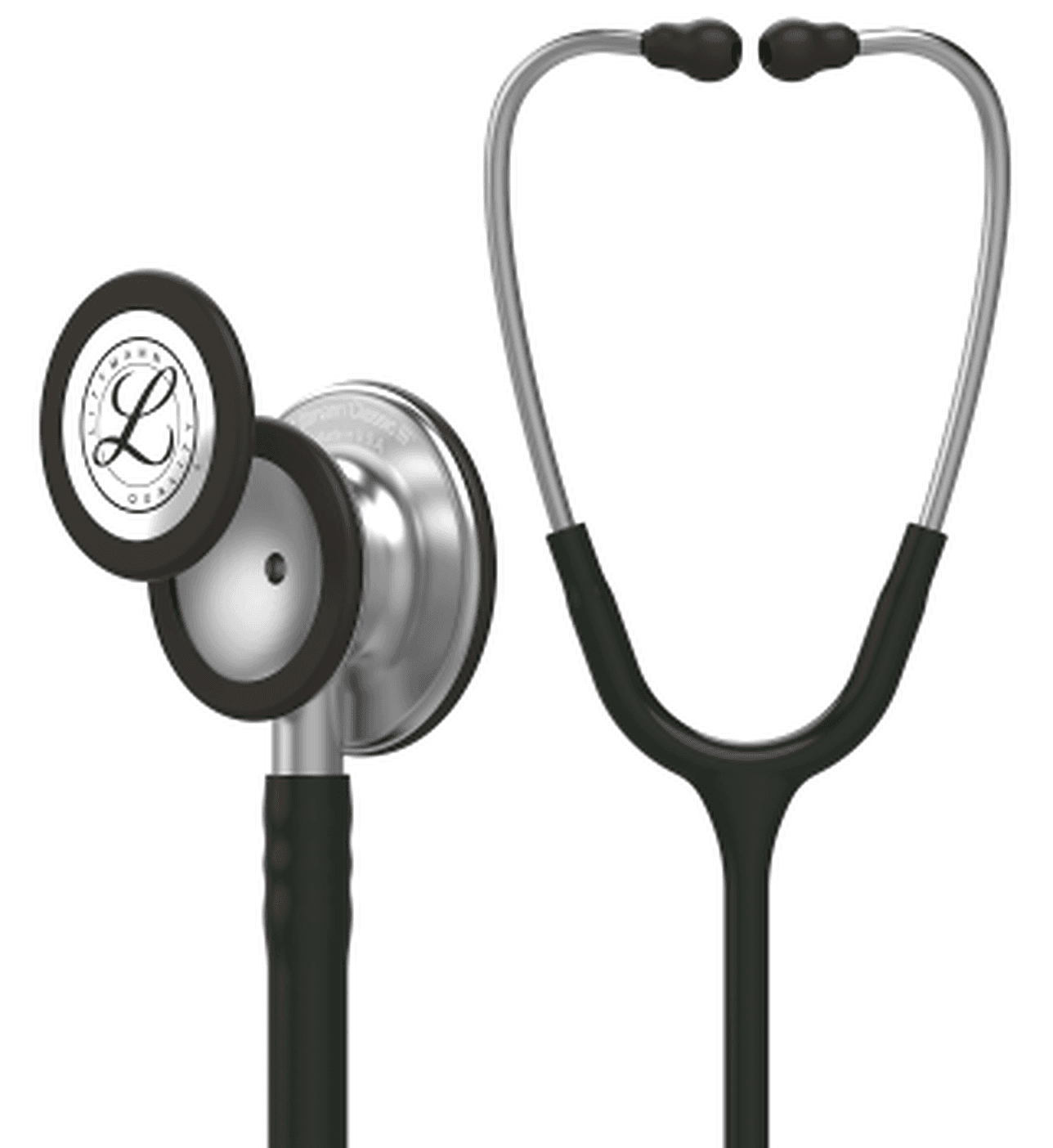 Stéthoscope Littmann Classic III : vue de face avec tubulure et finition de pavillon correspondant à cette variante