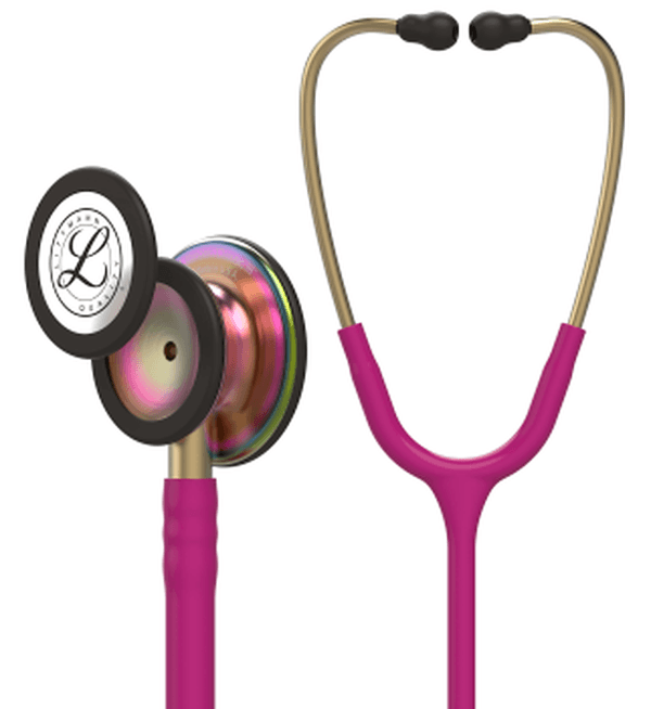 Stéthoscope Littmann Classic III : vue de face avec tubulure et finition de pavillon correspondant à cette variante
