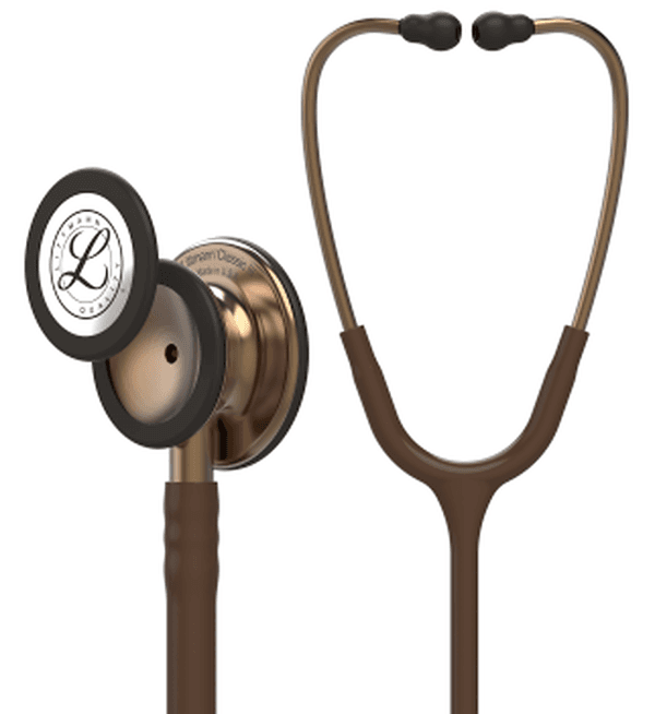 Stéthoscope Littmann Classic III : vue de face avec tubulure et finition de pavillon correspondant à cette variante