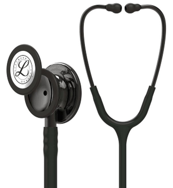 Stéthoscope Littmann Classic III : vue de face avec tubulure et finition de pavillon correspondant à cette variante