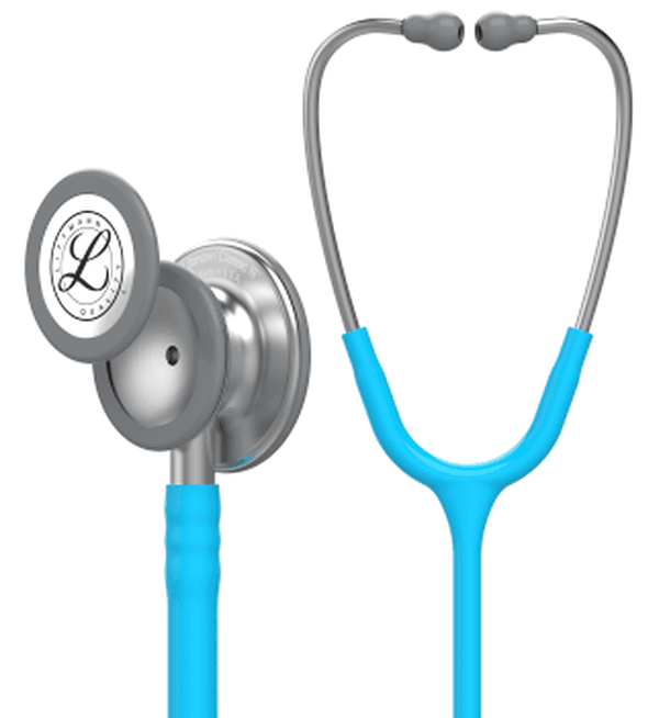 Stéthoscope Littmann Classic III : vue de face avec tubulure et finition de pavillon correspondant à cette variante