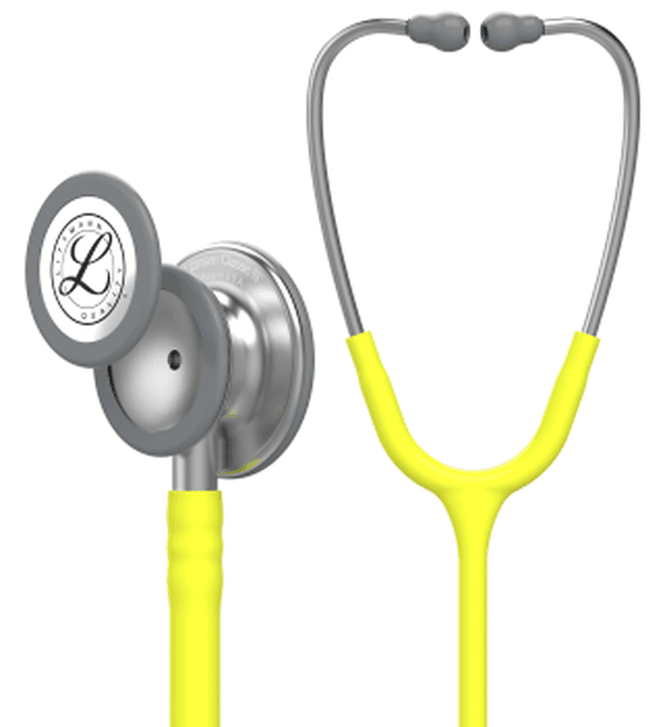 Stéthoscope Littmann Classic III : vue de face avec tubulure et finition de pavillon correspondant à cette variante