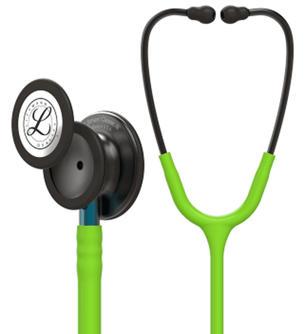 Stéthoscope Littmann Classic III : vue de face avec tubulure et finition de pavillon correspondant à cette variante