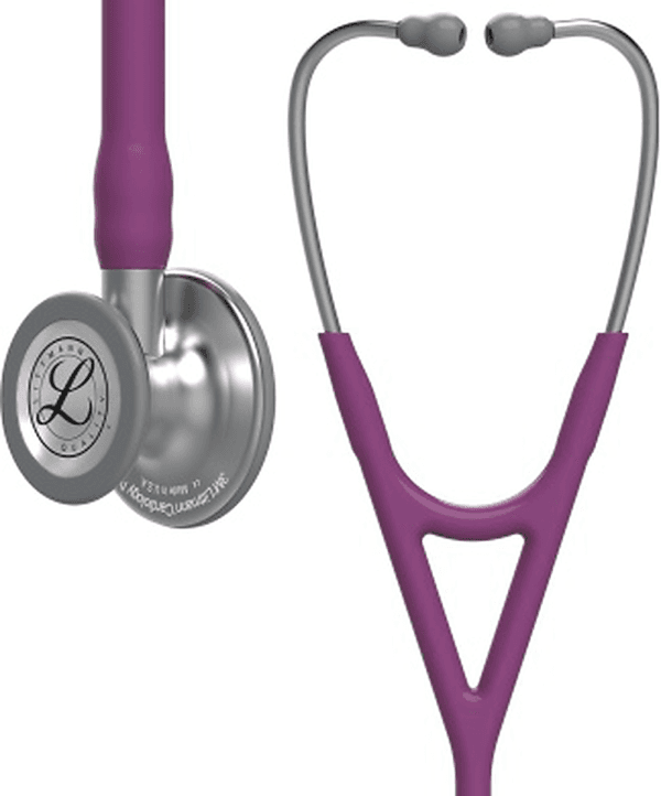 Stéthoscope Littmann Cardiology IV : vue de face avec tubulure et finition de pavillon correspondant à cette variante