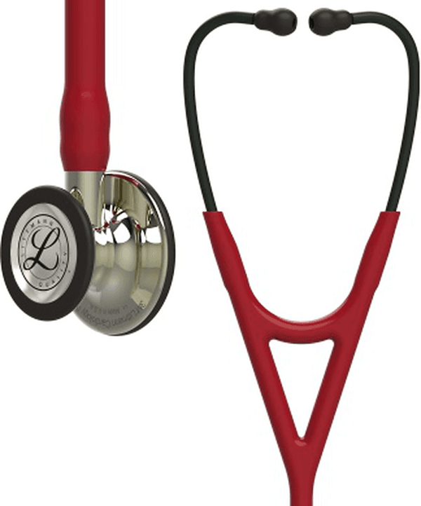 Stéthoscope Littmann Cardiology IV : vue de face avec tubulure et finition de pavillon correspondant à cette variante