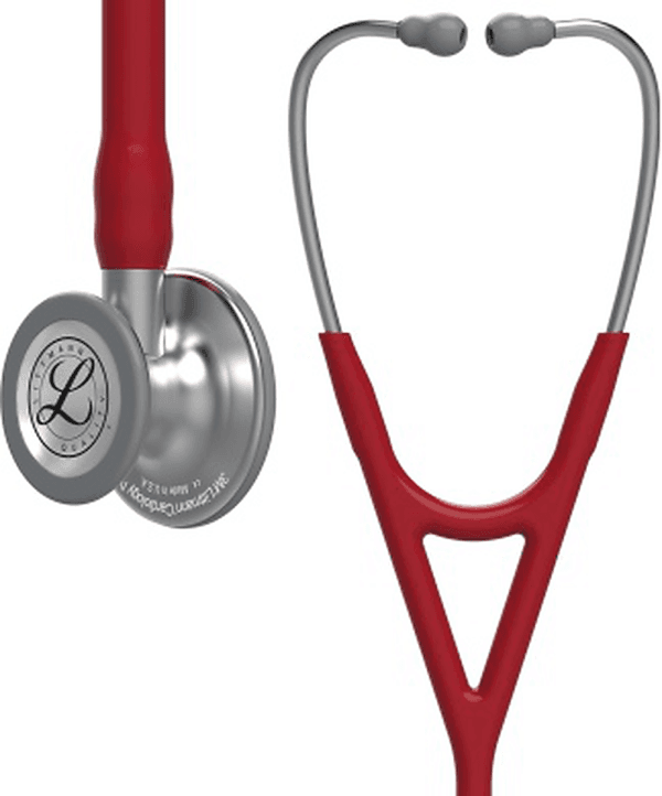 Stéthoscope Littmann Cardiology IV : vue de face avec tubulure et finition de pavillon correspondant à cette variante