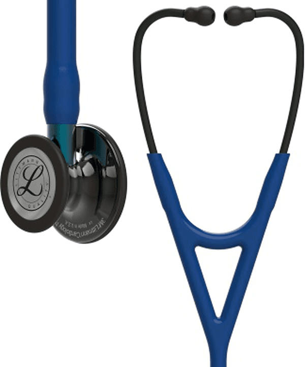Stéthoscope Littmann Cardiology IV : vue de face avec tubulure et finition de pavillon correspondant à cette variante