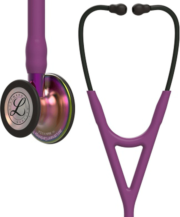 Stéthoscope Littmann Cardiology IV : vue de face avec tubulure et finition de pavillon correspondant à cette variante