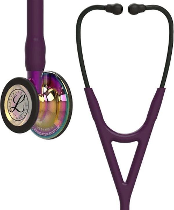 Stéthoscope Littmann Cardiology IV : vue de face avec tubulure et finition de pavillon correspondant à cette variante