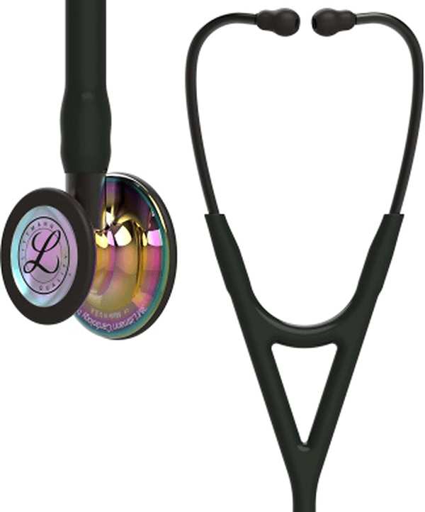 Stéthoscope Littmann Cardiology IV : vue de face avec tubulure et finition de pavillon correspondant à cette variante
