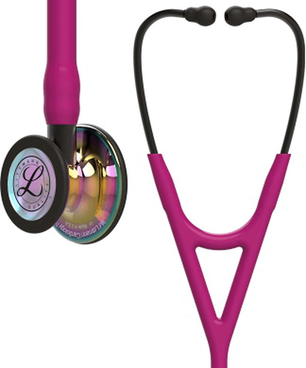 Stéthoscope Littmann Cardiology IV : vue de face avec tubulure et finition de pavillon correspondant à cette variante