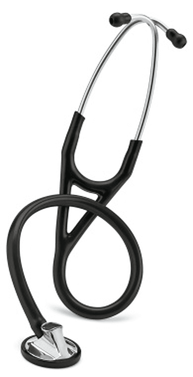 Stéthoscope Littmann Master Cardiology : vue de face avec tubulure et finition de pavillon correspondant à cette variante