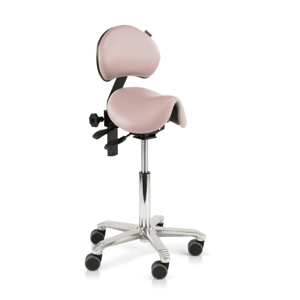 Tabouret selle médical Score Amazone avec soutien lombaire sans coutures, vue officielle 1