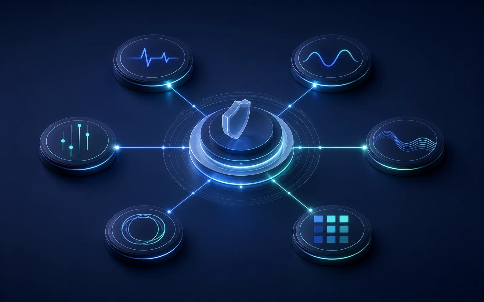 Illustration conceptuelle des flux sécurisés entre les modules de diagnostic
