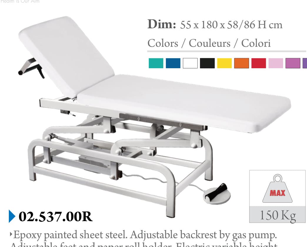 Divan d'examen à hauteur variable Fazzini 02.537.00