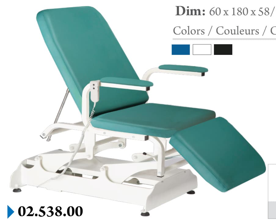 Divan d'examen à hauteur variable Fazzini 02.538.00