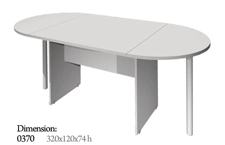 Table de réunion ovale Fazzini 0371