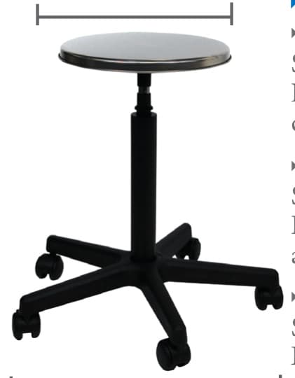 Tabouret tournant à roulettes Fazzini 02.901.00