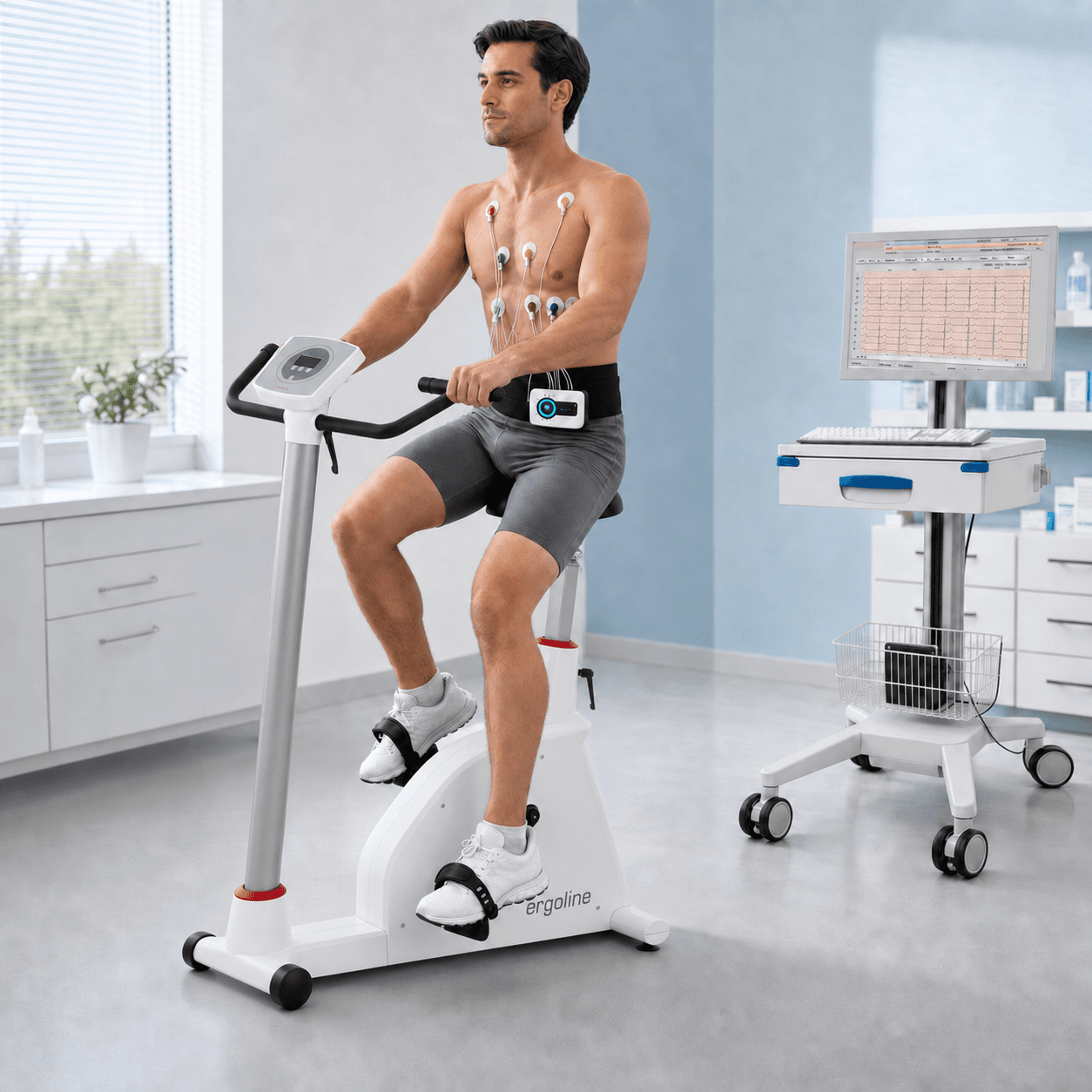 Pack epreuve effort cardiologie avec Custo Cardio 300 et ergometre velo Ergoselect 1